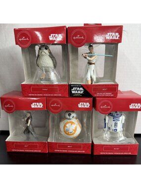 Lot of 5 Star Wars Hallmark Christmas Tree Ornaments